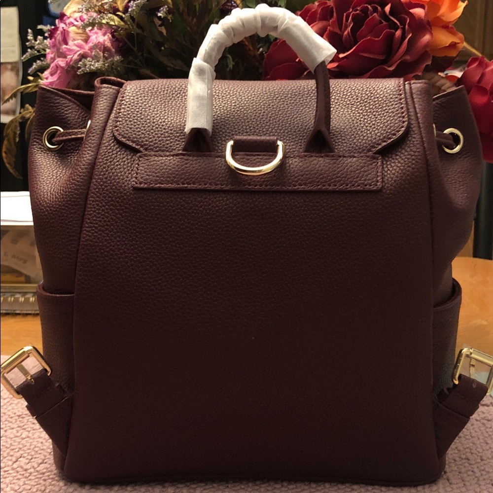 Dress Up Your Purse Togo Leather Backpack Burgandy - Picture 2 of 6